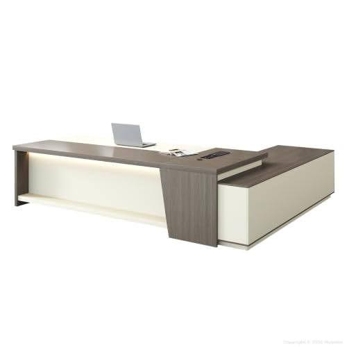 Powered L-Shaped Executive Desk