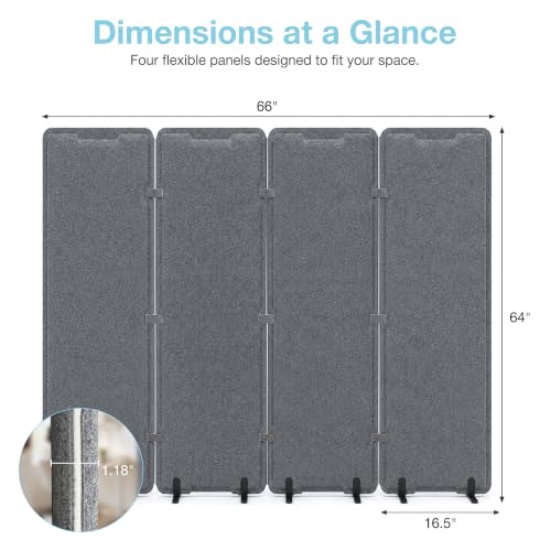 Four-Panel Acoustic Room Divider