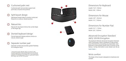 Ergonomic Wireless Keyboard and Mouse Set