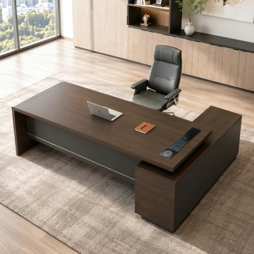 71-Inch L-Shaped Executive Desk
