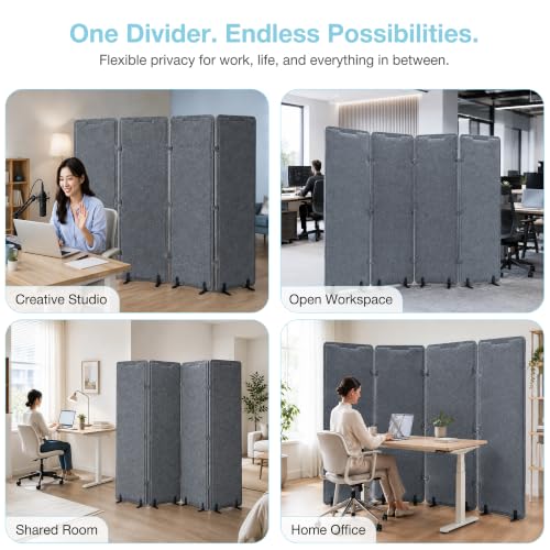 Four-Panel Acoustic Room Divider