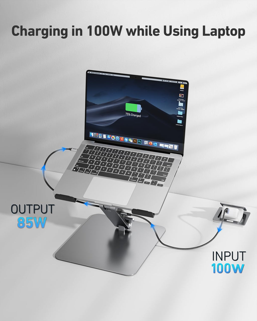 Laptop Stand with USB-C Dock
