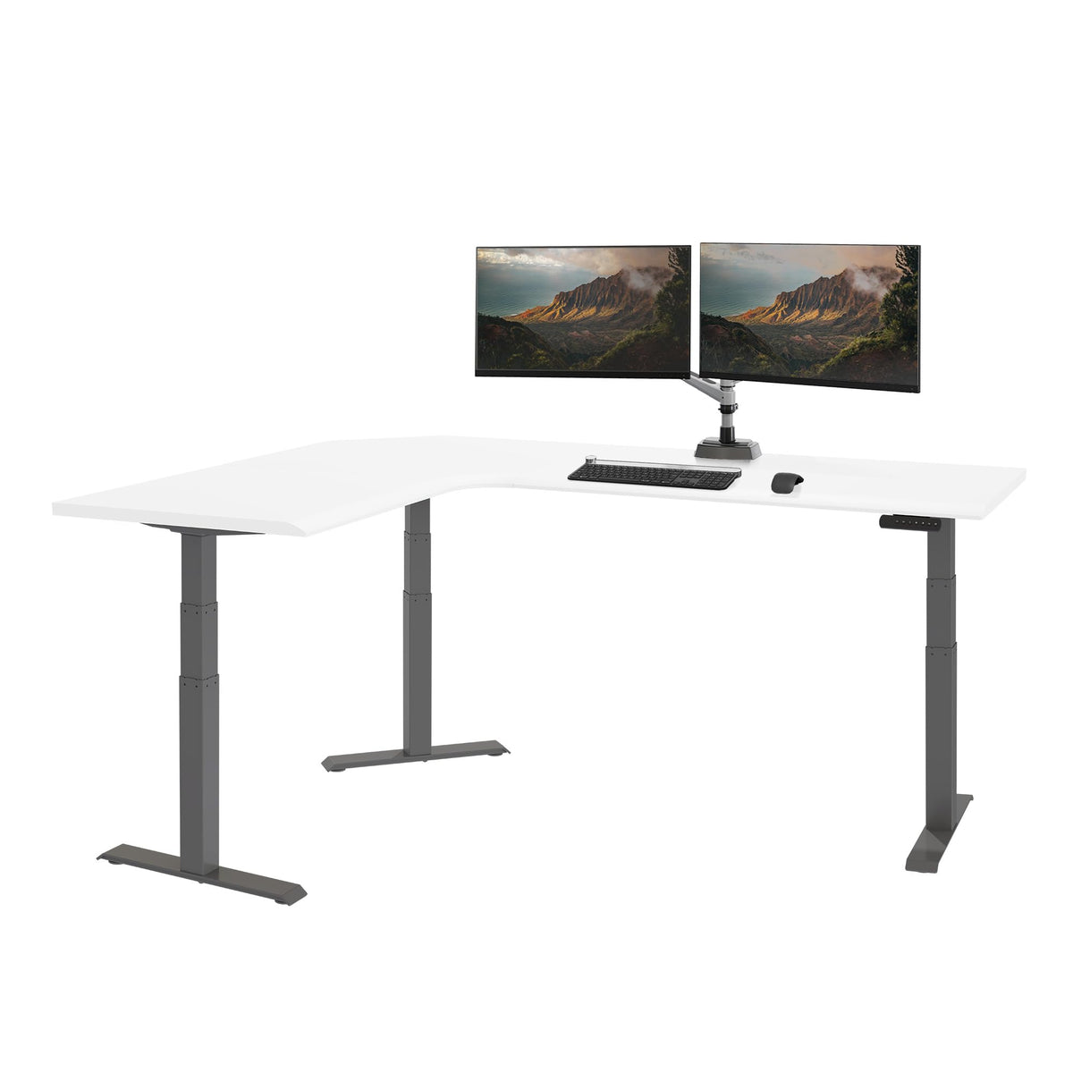 Electric L-Shaped Standing Desk