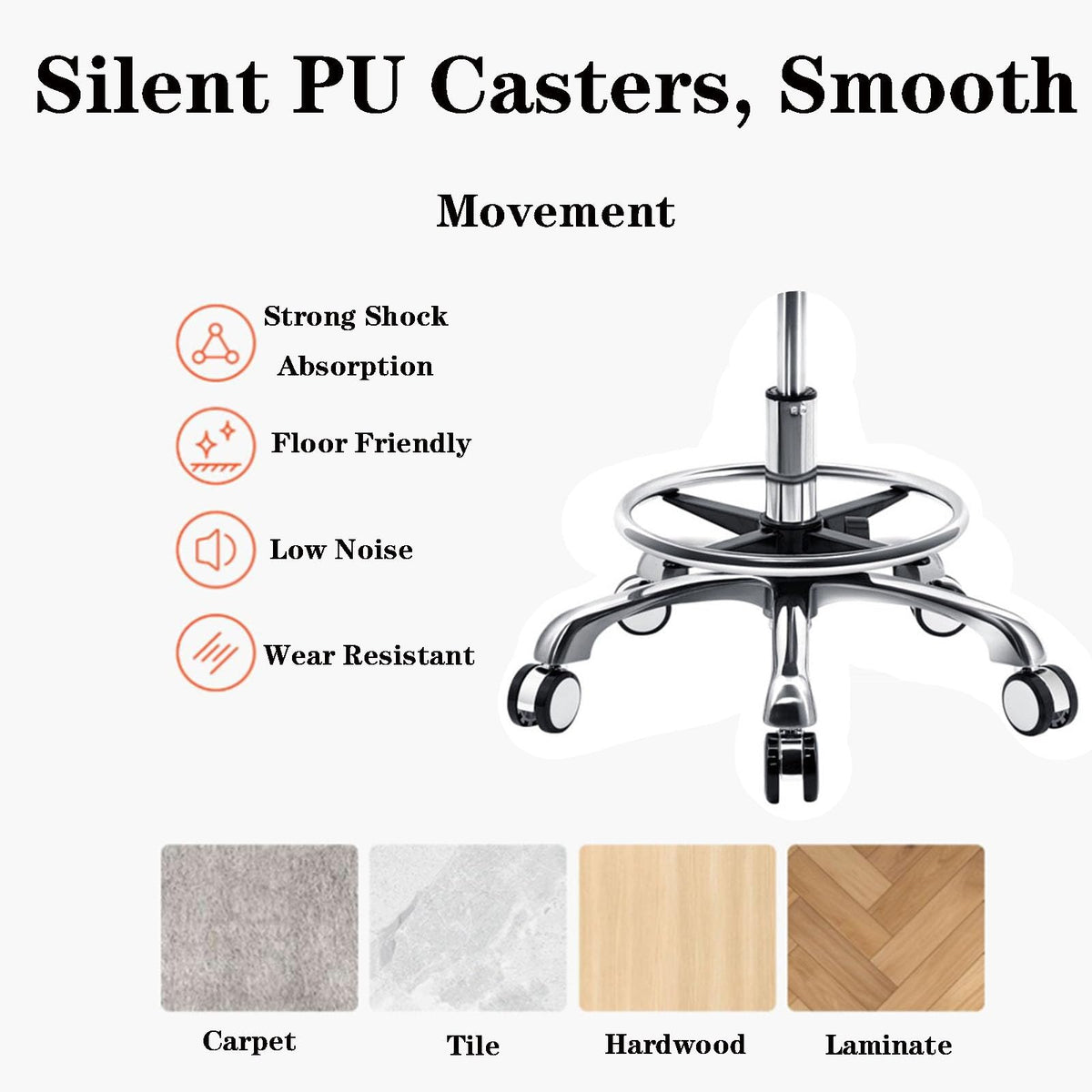 Adjustable Rolling Saddle Stool