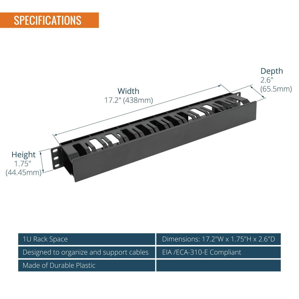 1U Rack Cable Manager