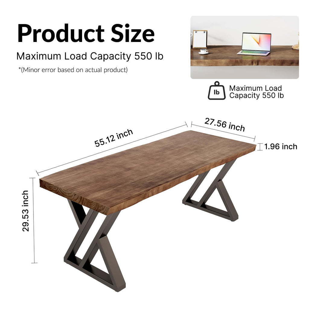 Live-Edge Solid Wood Desk