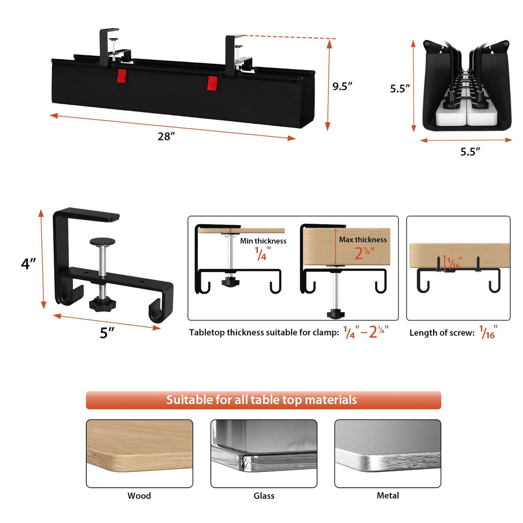 Under-Desk Cable Tray