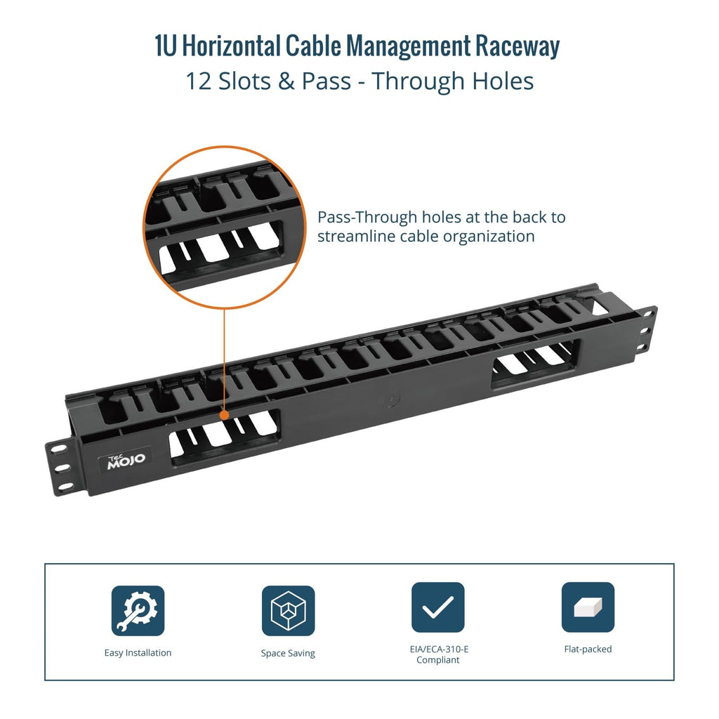 1U Rack Cable Manager