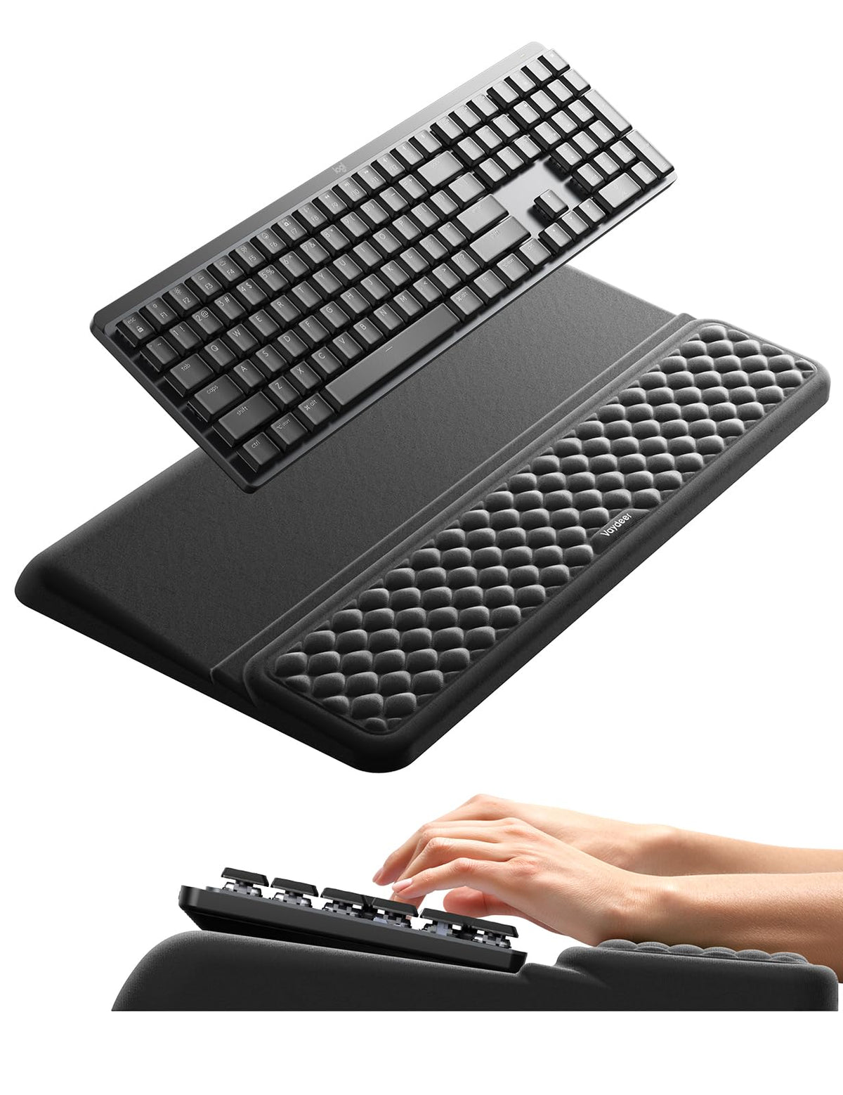 Adjustable Keyboard Riser with Wrist Rest