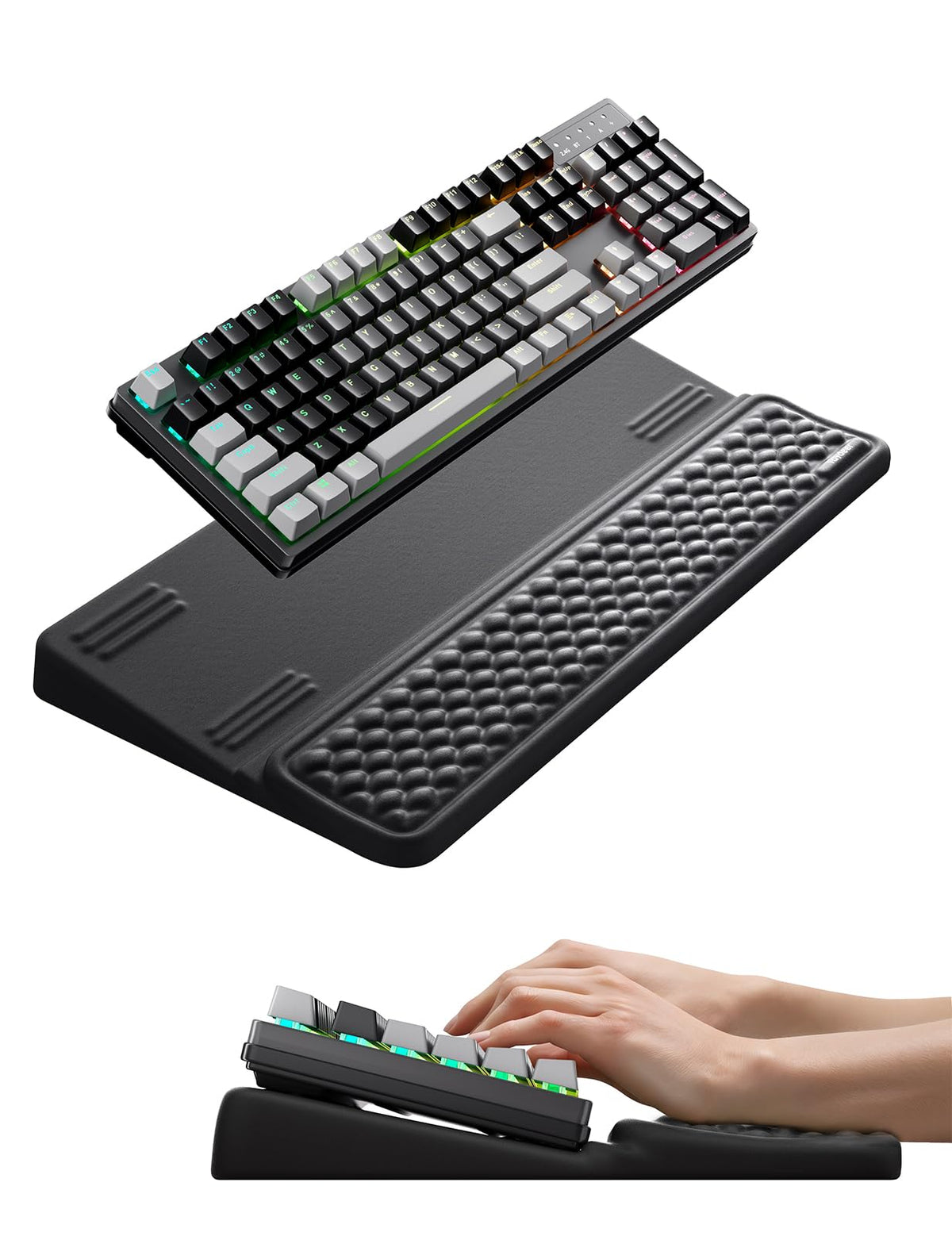 Adjustable Keyboard Riser with Wrist Rest