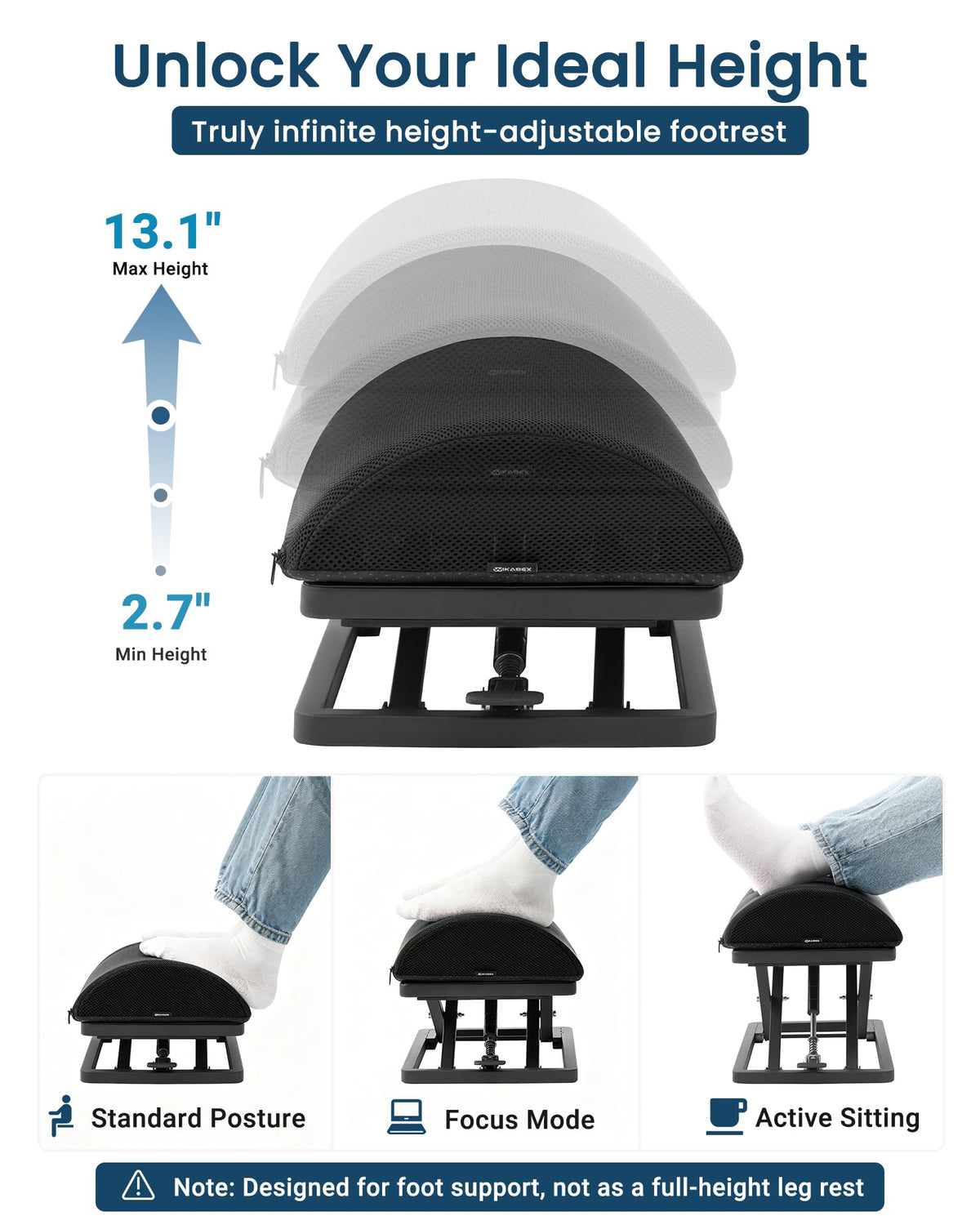 Pedal-Adjustable Footrest