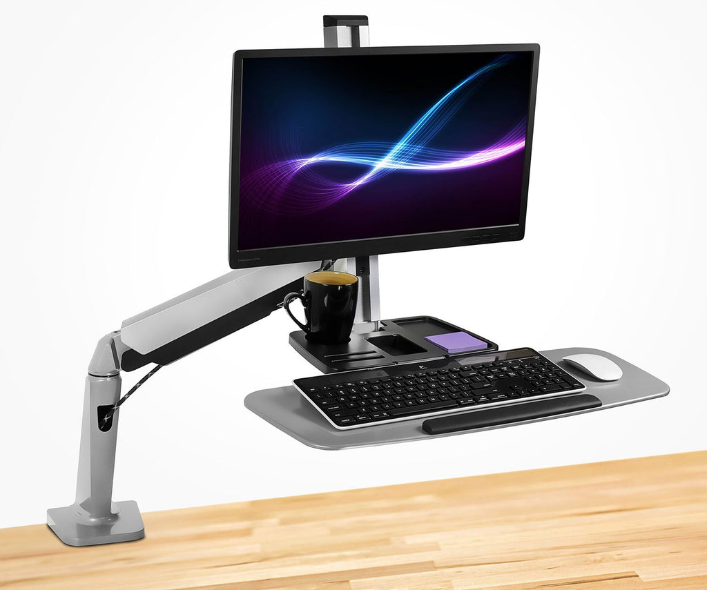 Sit-Stand Monitor Workstation Arm