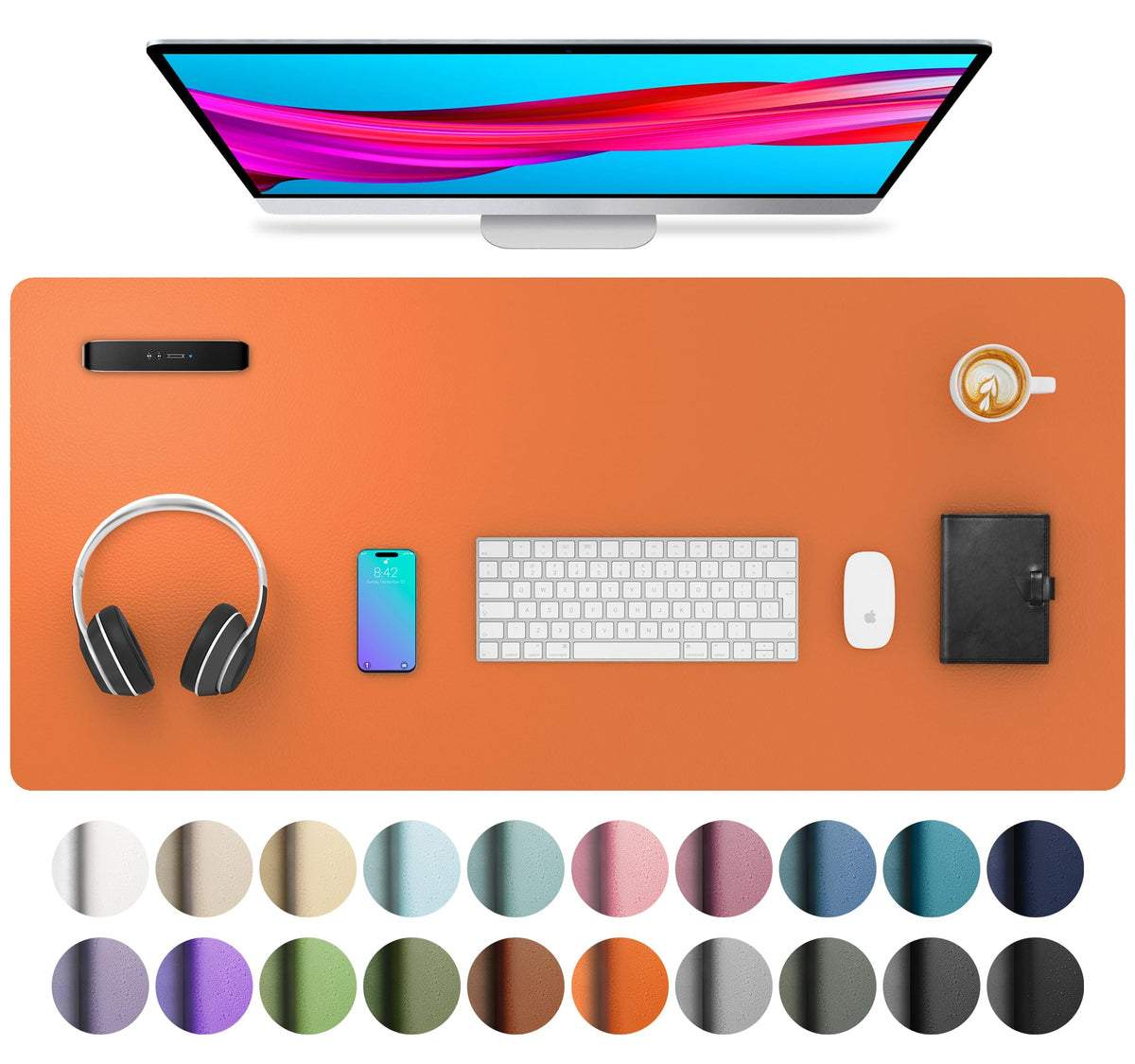 Non-Slip PU Leather Desk Mat