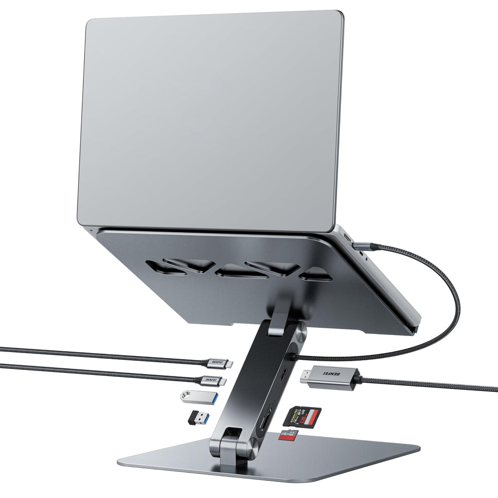 Laptop Stand with USB-C Dock