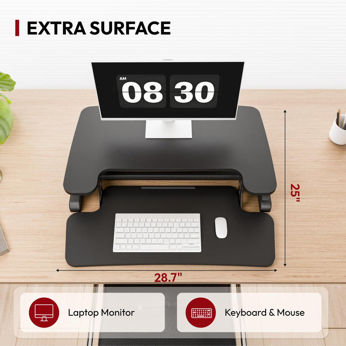 Standing Desk Converter with Keyboard Tray