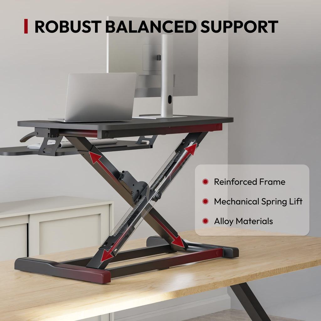 Standing Desk Converter with Keyboard Tray