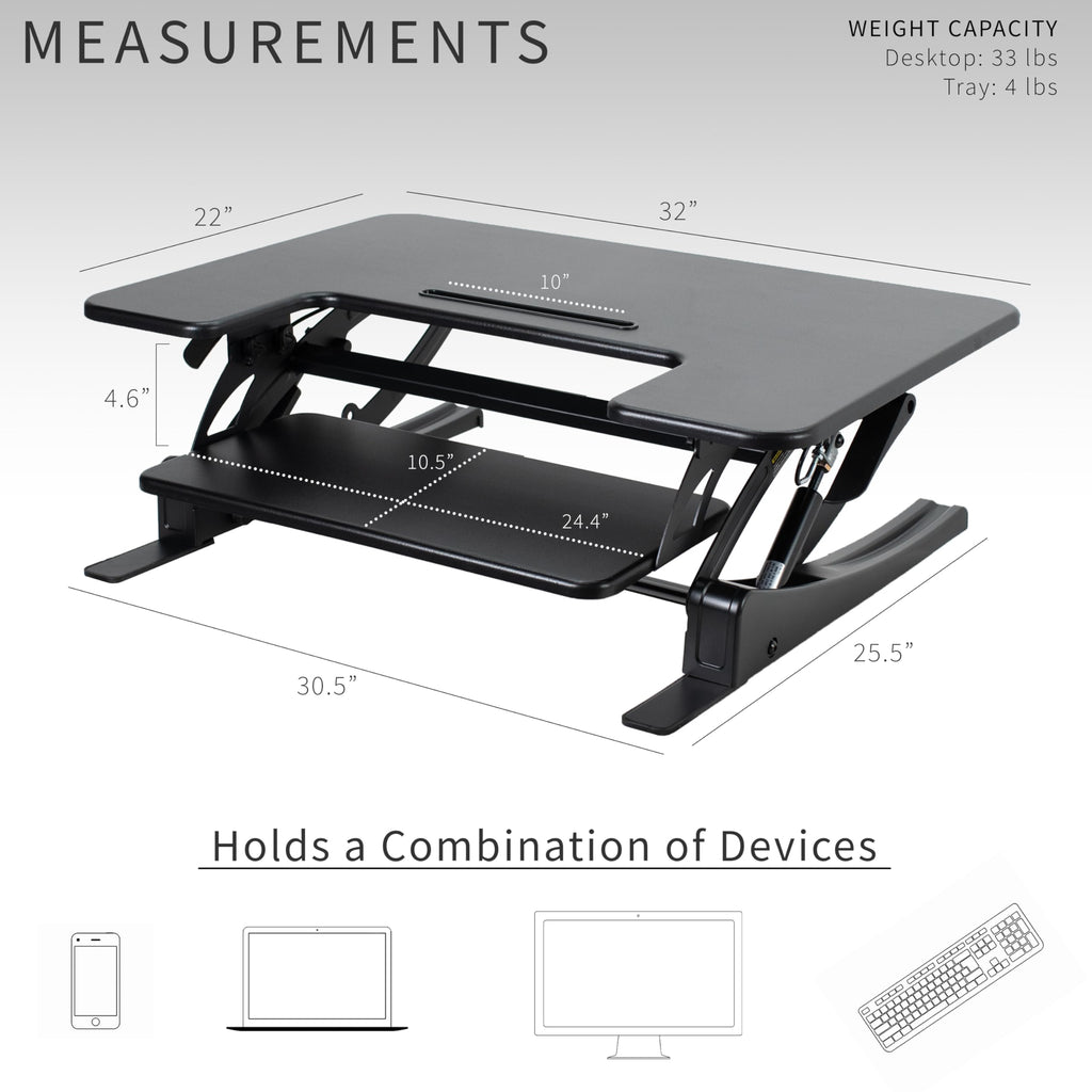 Pneumatic Standing Desk Converter