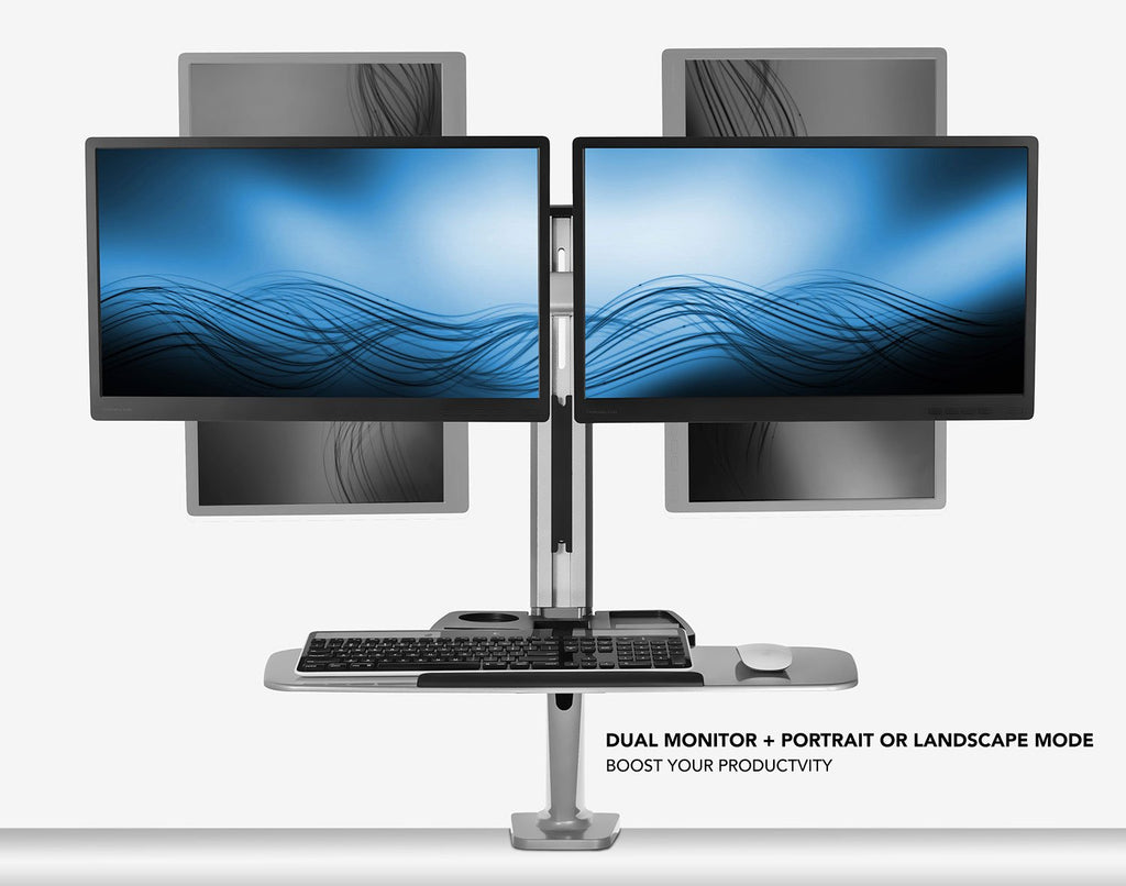 Sit-Stand Monitor Workstation Arm