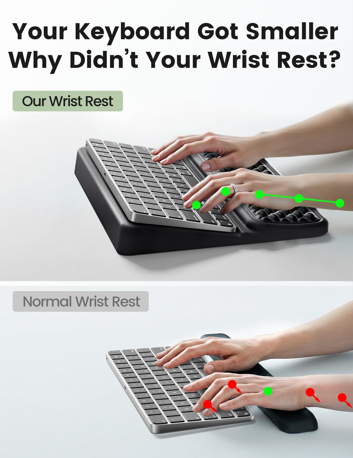 Adjustable Keyboard Riser with Wrist Rest