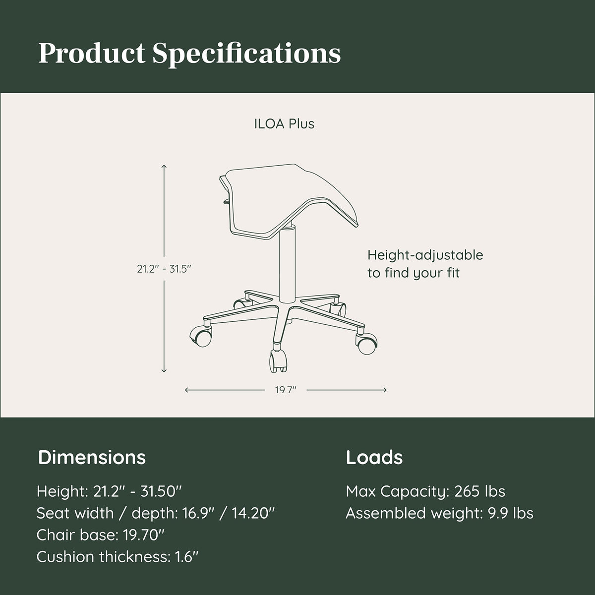 Ergonomic Saddle Chair