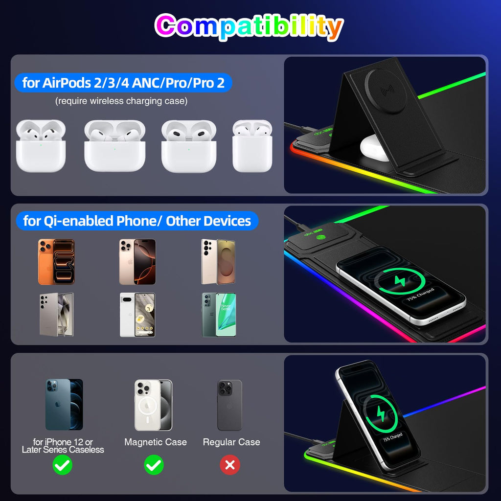 Wireless Charging Desk Mat