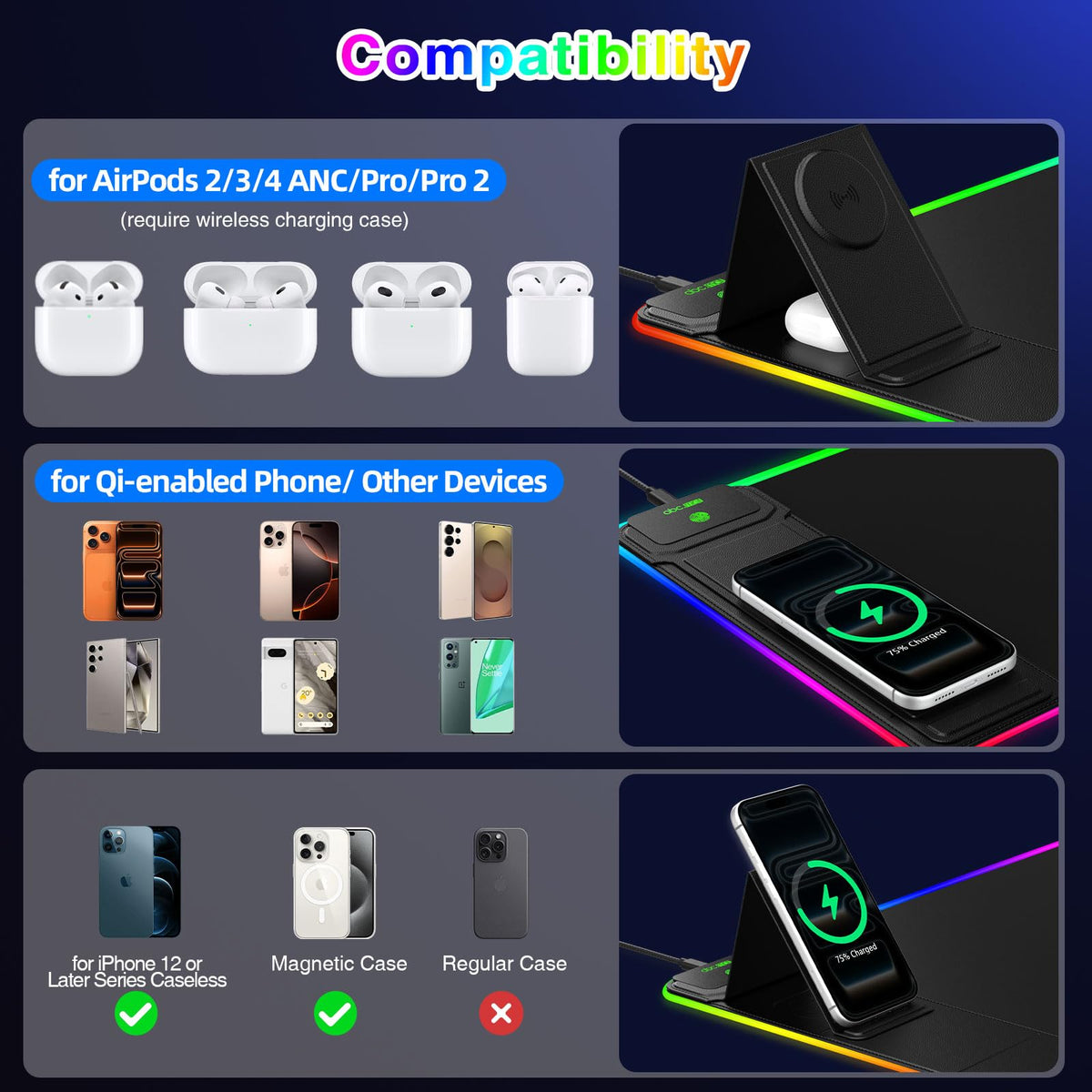 Wireless Charging Desk Mat