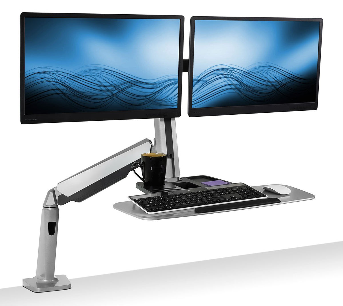 Sit-Stand Monitor Workstation Arm