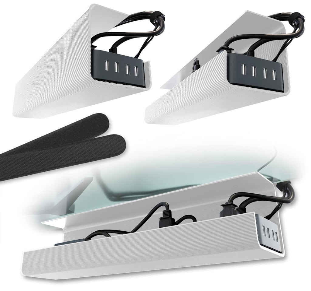 Adhesive Under-Desk Cable Trays