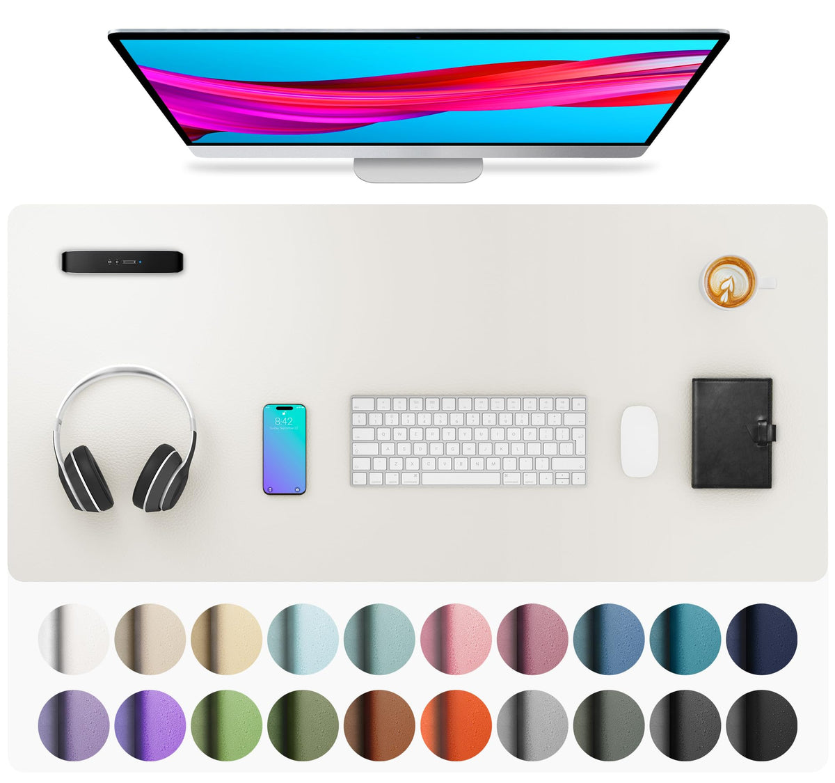 Non-Slip PU Leather Desk Mat