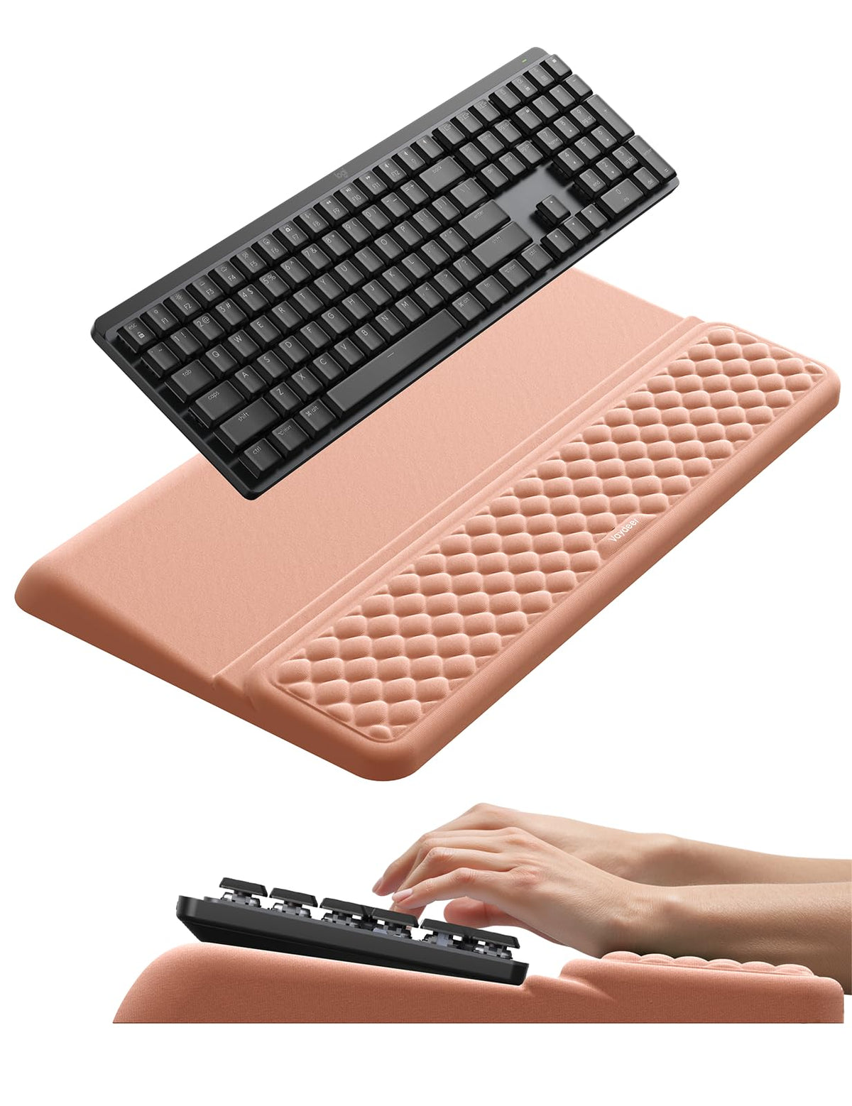 Adjustable Keyboard Riser with Wrist Rest
