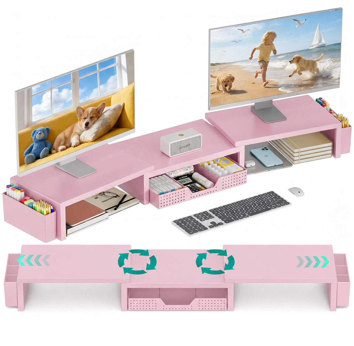 Monitor Riser with Drawer