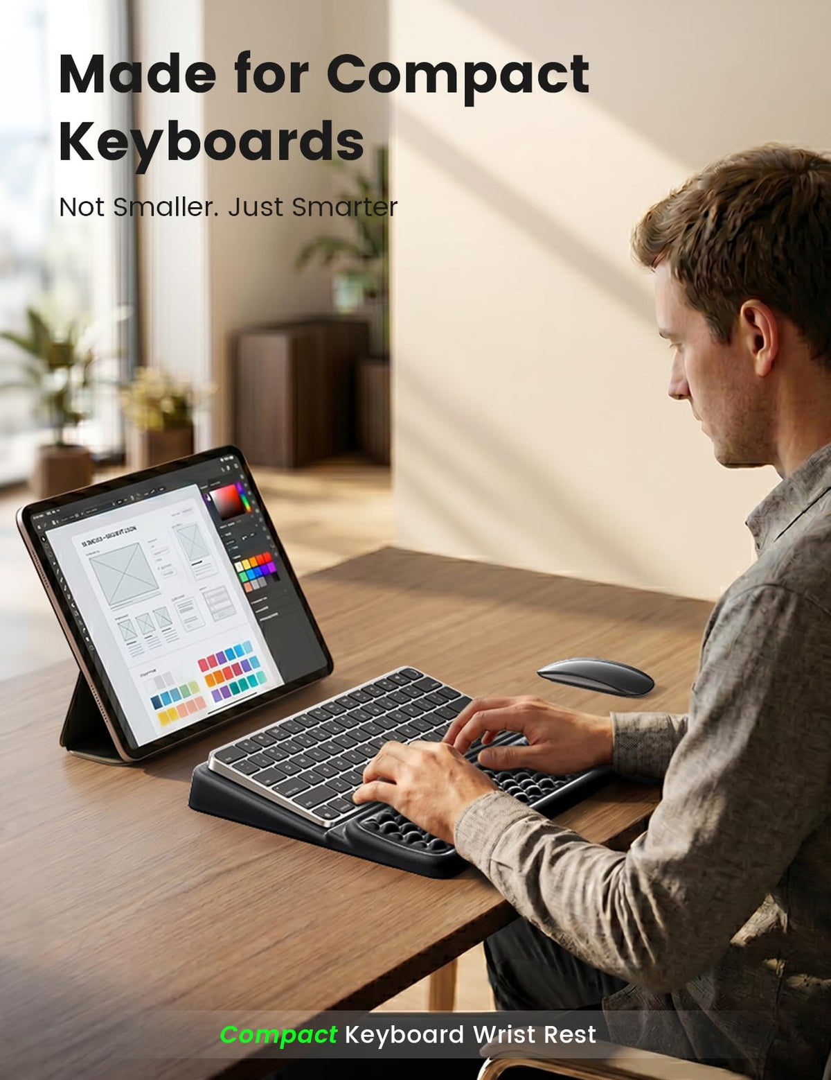 Adjustable Keyboard Riser with Wrist Rest