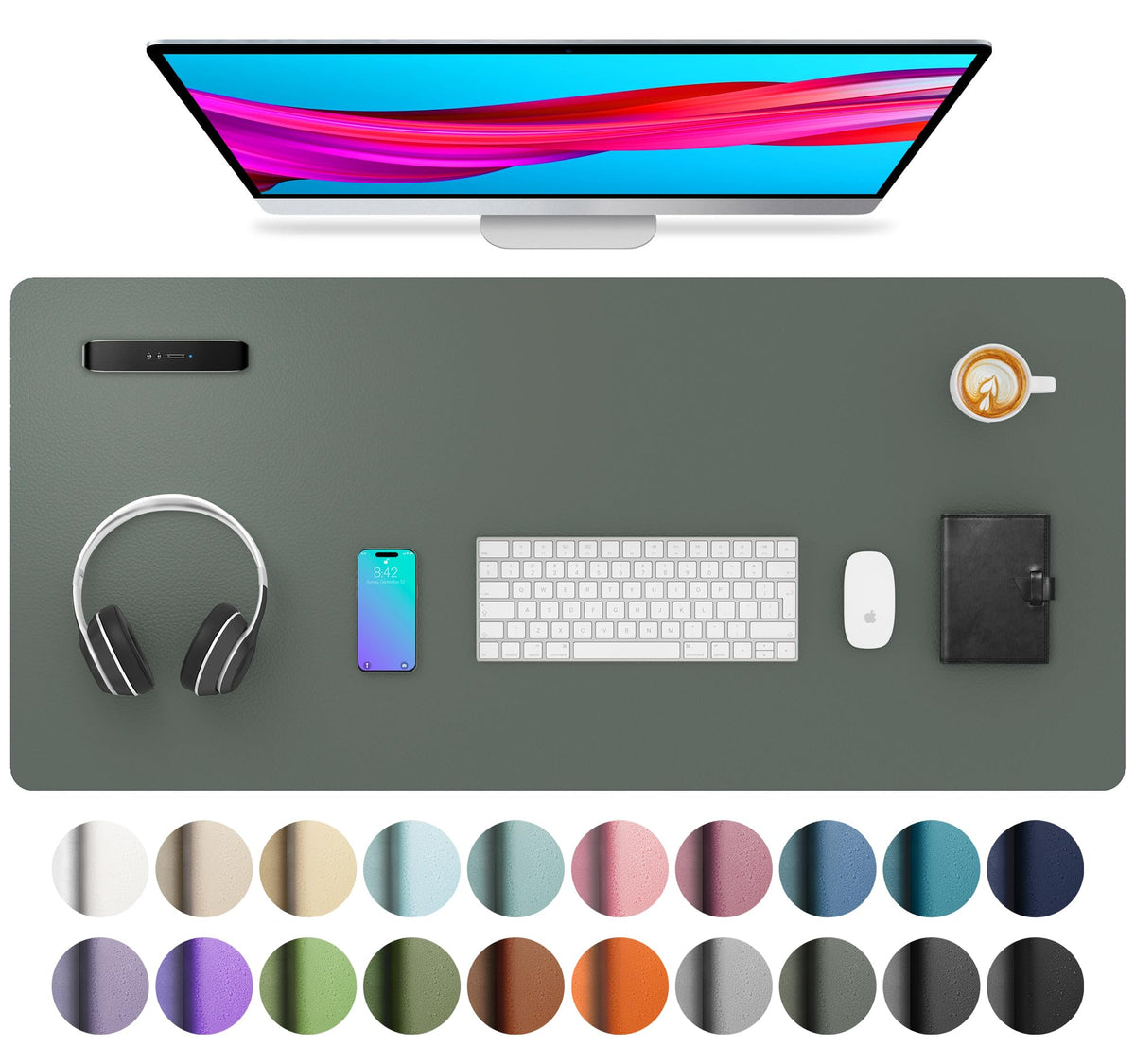 Non-Slip PU Leather Desk Mat