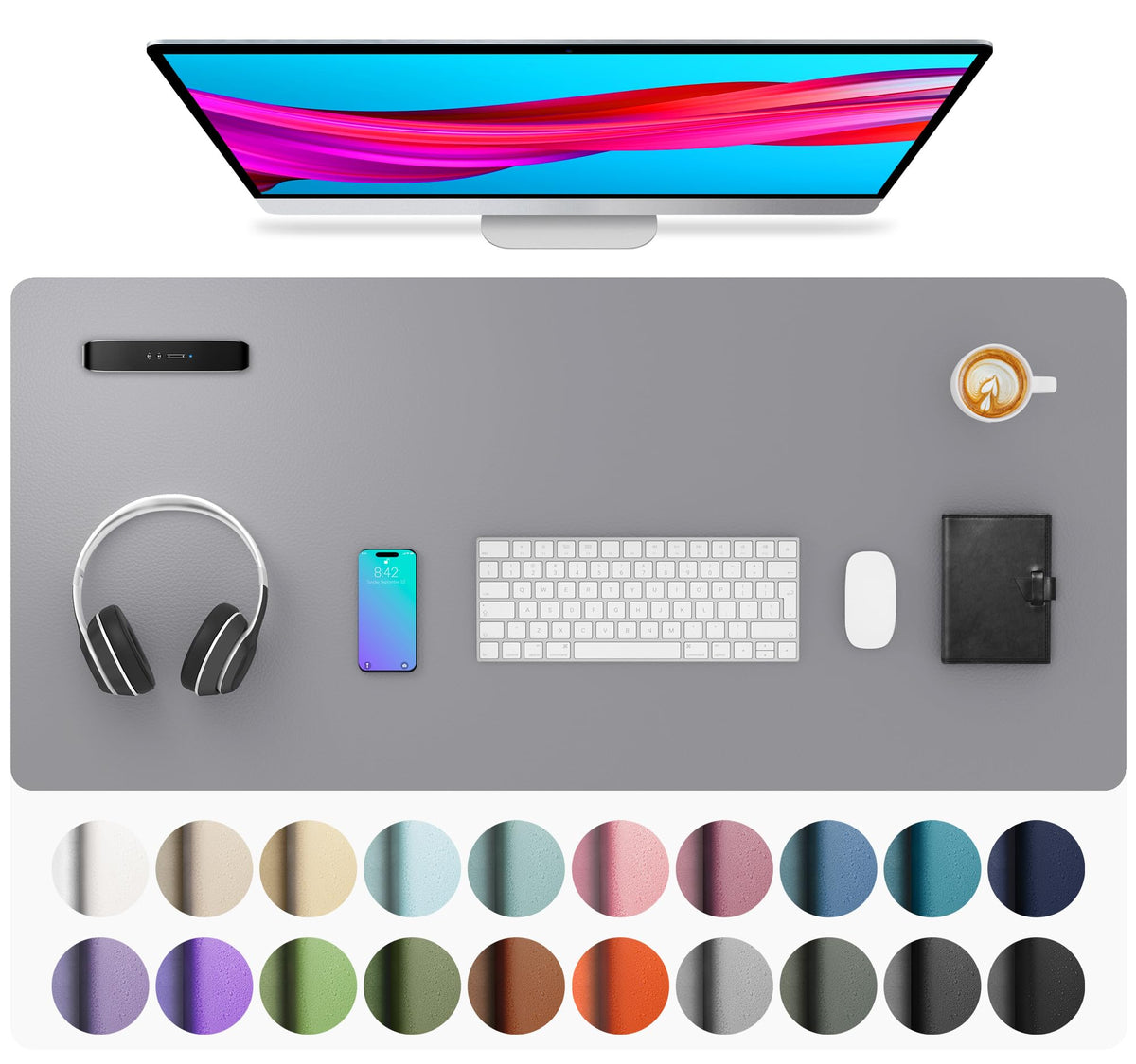 Non-Slip PU Leather Desk Mat