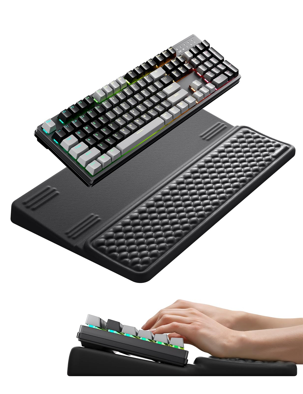 Adjustable Keyboard Riser with Wrist Rest