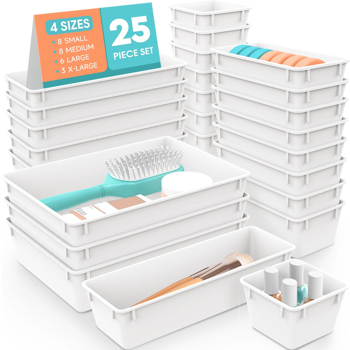 25-Piece Drawer Organizer Set