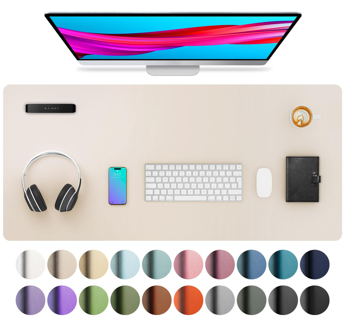 Non-Slip PU Leather Desk Mat