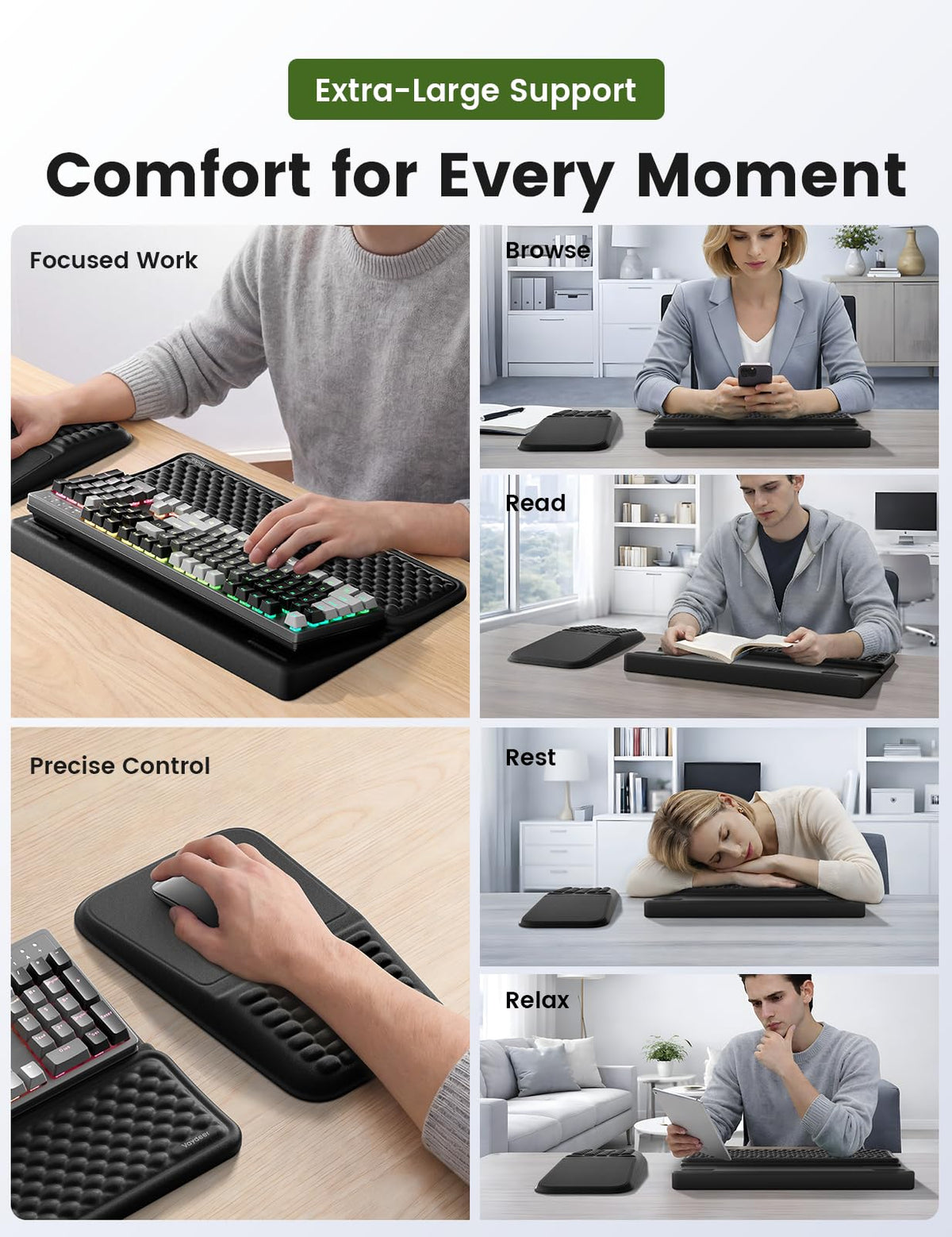 Keyboard and Mouse Wrist Rest Set