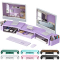 Dual Monitor Riser with Storage