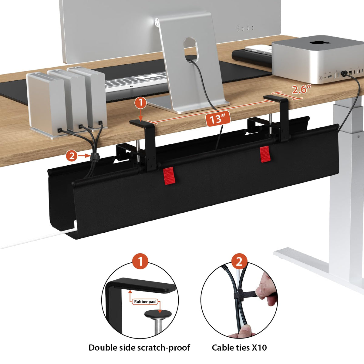 Under-Desk Cable Tray