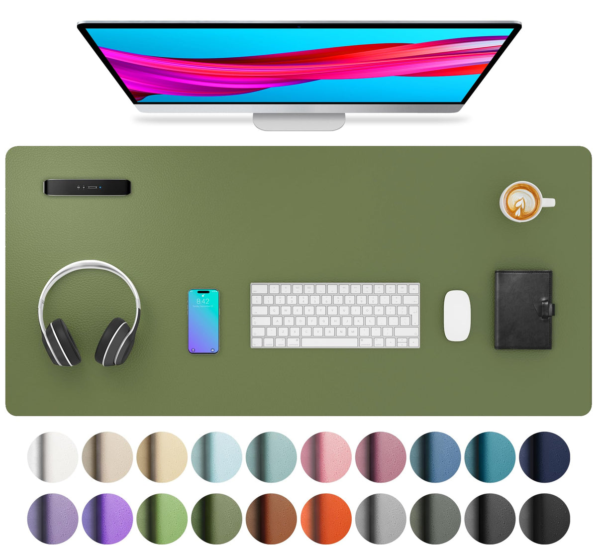 Non-Slip PU Leather Desk Mat