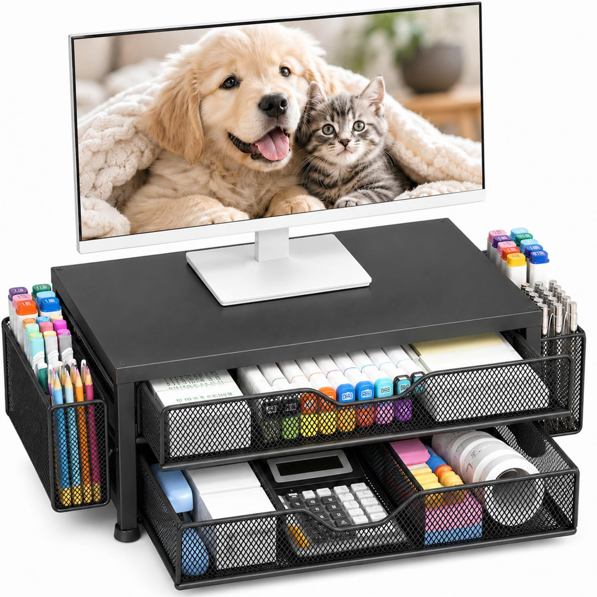 Monitor Riser with Drawer