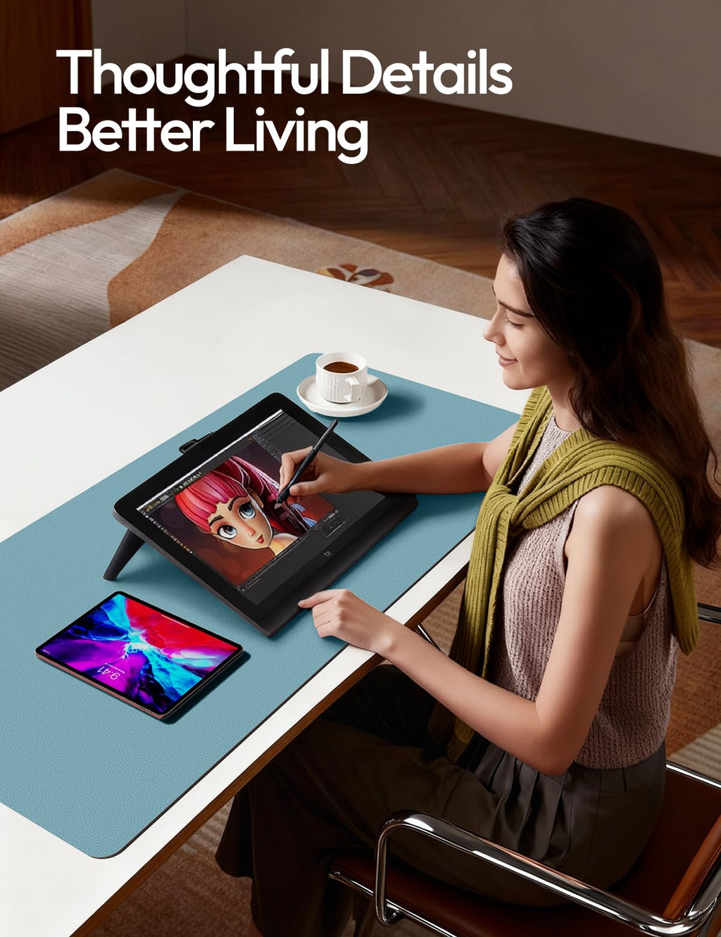 Waterproof PU Leather Desk Mat
