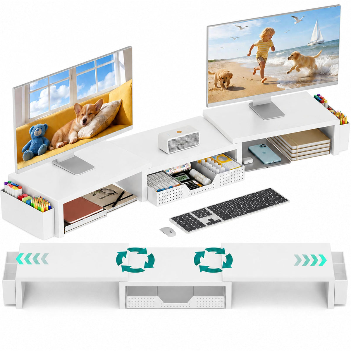 Monitor Riser with Drawer