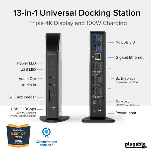 13-in-1 Triple Display USB-C Dock