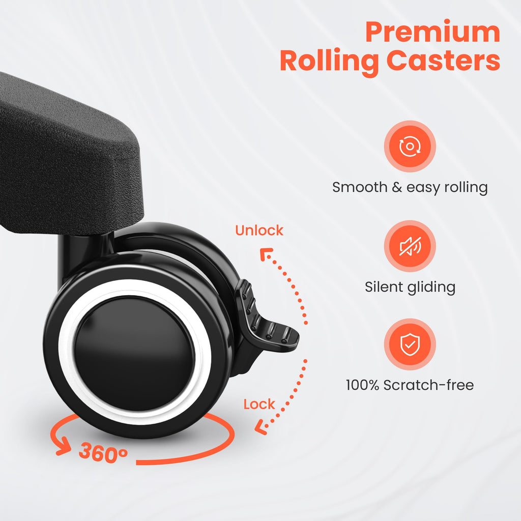 Rolling Adjustable Footrest Stool