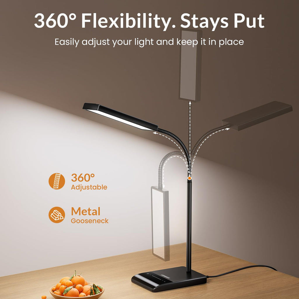 800-Lumen Adjustable LED Desk Lamp