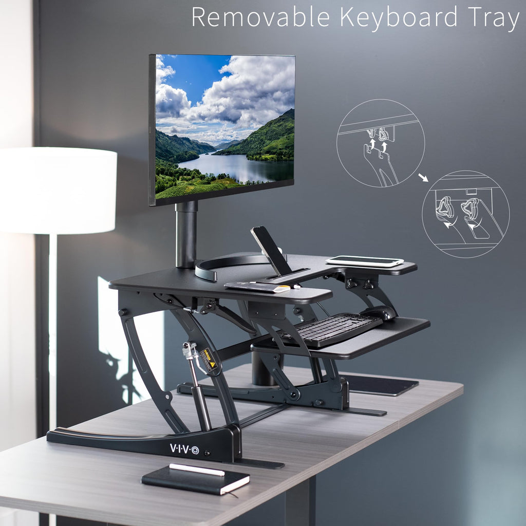 Pneumatic Standing Desk Converter