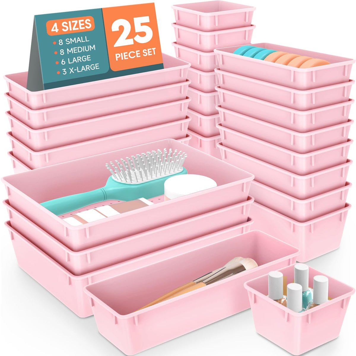 25-Piece Drawer Organizer Set
