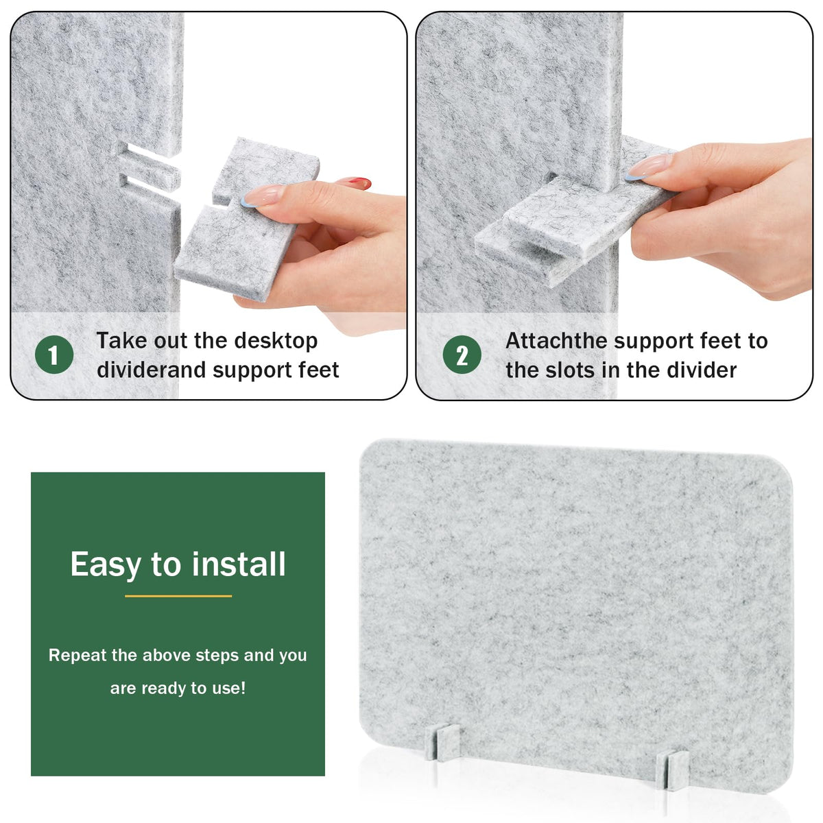 Six-Pack Acoustic Desk Panels